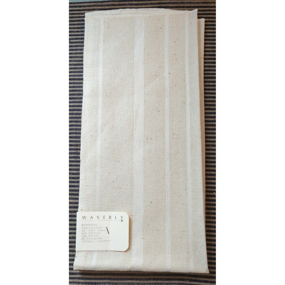 NEW Vintage Waverly Schumacher Sample Fabric Upholstery Drapes 48" Sand